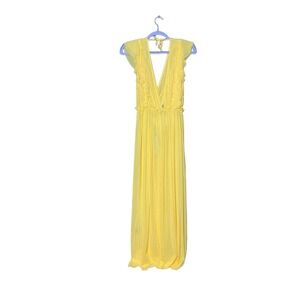 Fisico Women's Yellow‎ Sleeveless Maxi Dress – Size Small – Elegant Resort Wear